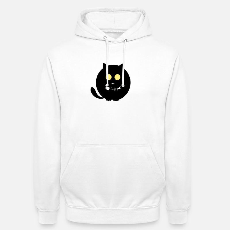 Poisson Bouche Chat - Sweat-shirt à capuche unisexe - blanc