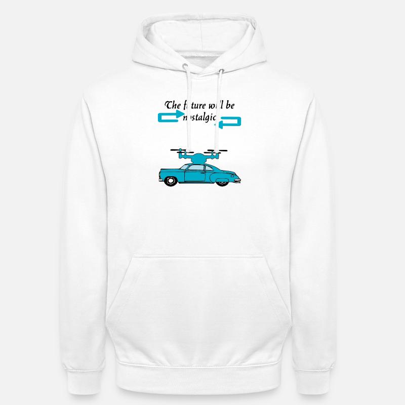 Der Futur wird nostalgisch sein - Unisex Hoodie - Weiß