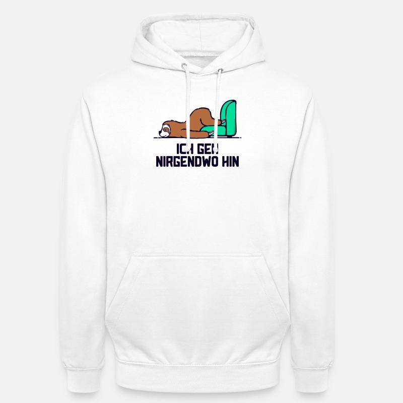 Säugetier Tier faultier Statement Langschläfer - Unisex Hoodie - Weiß