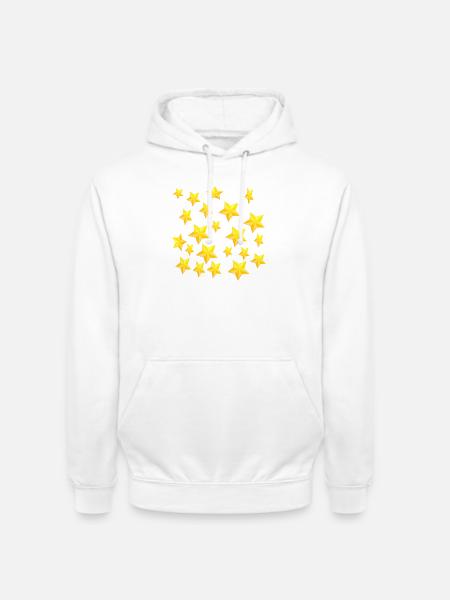 NEW DESIGN: Stars (Gold) - Unisex Hoodie - white