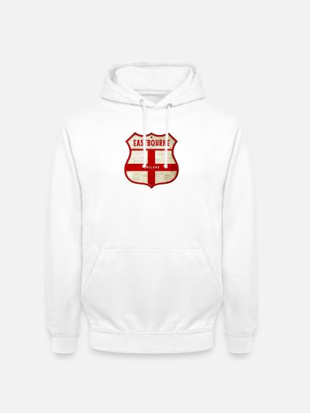 Eastbourne England Wappen - Unisex Hoodie - Weiß