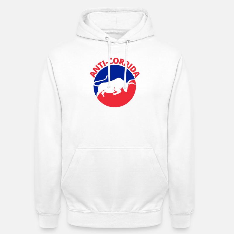 corrida, anti-corrida - Sweat-shirt à capuche unisexe - blanc