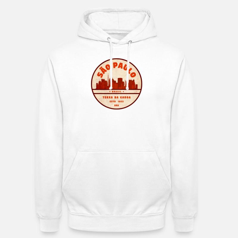 Silhouette de São Paulo 1822 - Sweat-shirt à capuche unisexe - blanc
