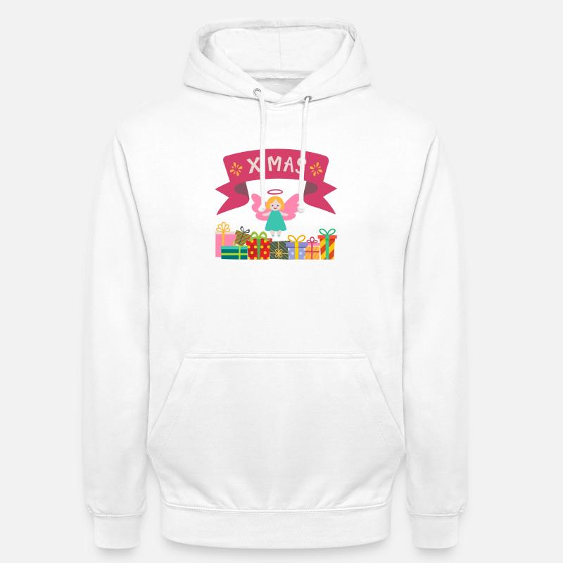 XMAS Engel mit Geschenken - Unisex Hoodie - Weiß