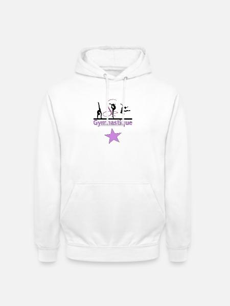 Gymnastique - Sweat-shirt à capuche unisexe - blanc