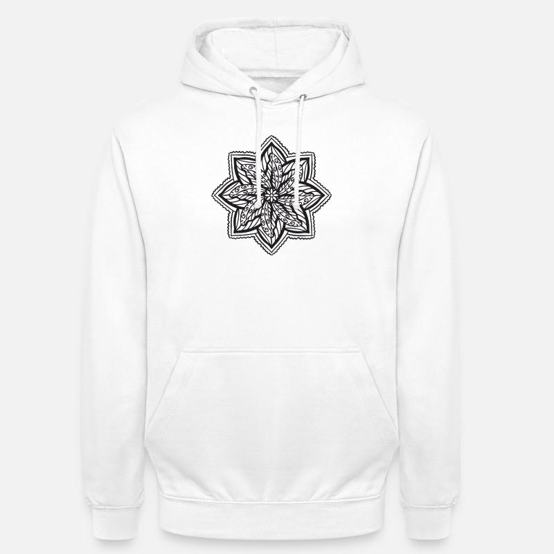 Mandala - Sweat-shirt à capuche unisexe - blanc