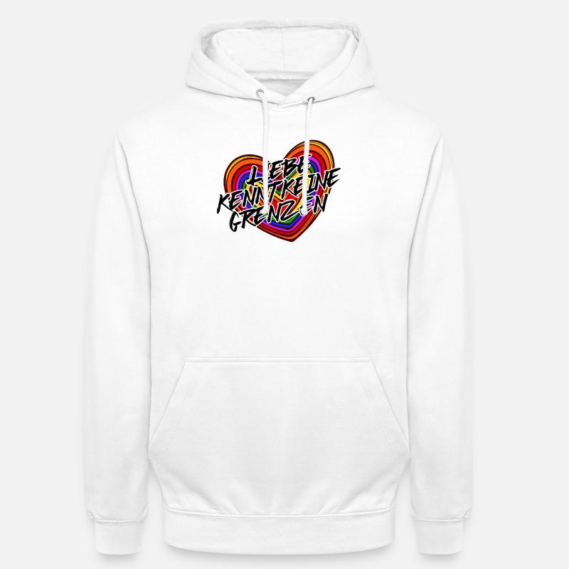 Lgbt Gleichgeschlechtliche Ehe Statement Herz - Unisex Hoodie - Weiß