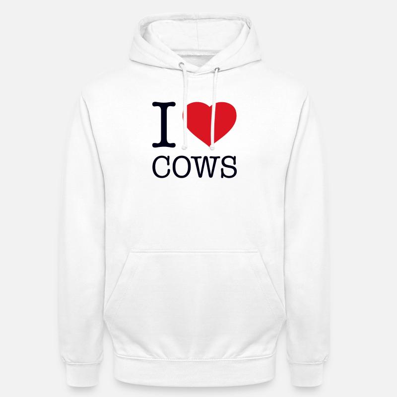 J’AIME LES VACHES - Sweat-shirt à capuche unisexe - blanc