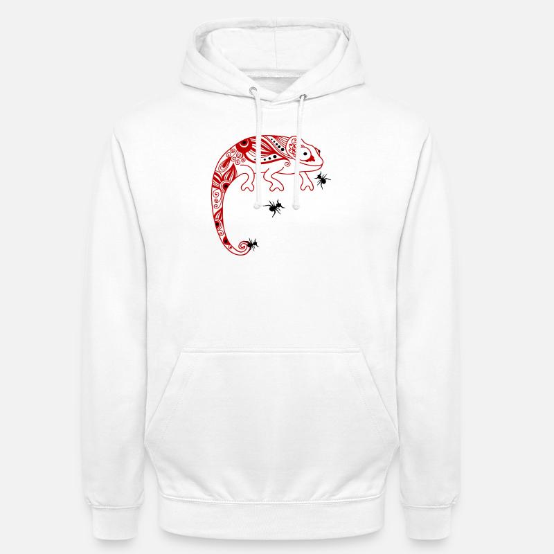 Camélion - Sweat-shirt à capuche unisexe - blanc