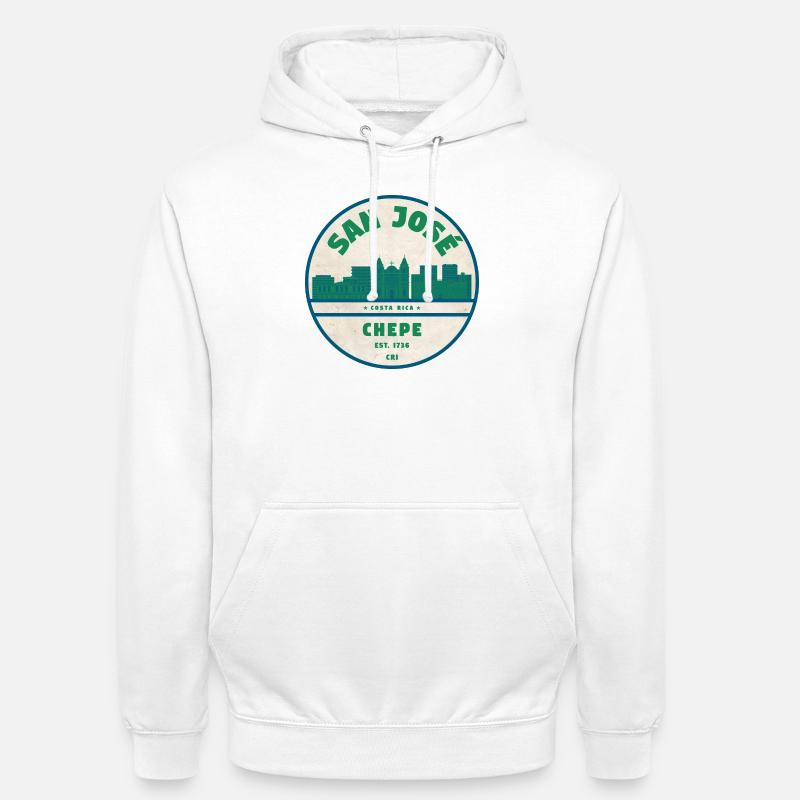 Silhouette de San José Chepe - Sweat-shirt à capuche unisexe - blanc