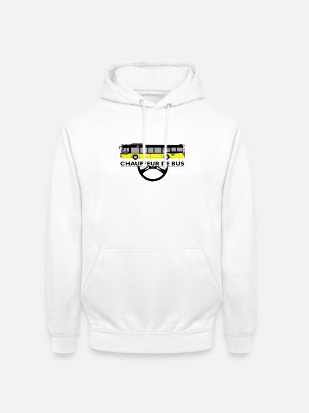 Chauffeur de bus - Sweat-shirt à capuche unisexe - blanc