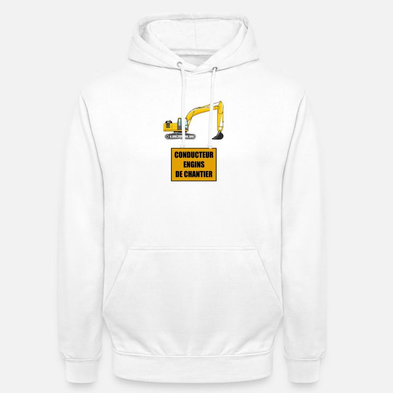 Construction equipment operator - Unisex Hoodie - white