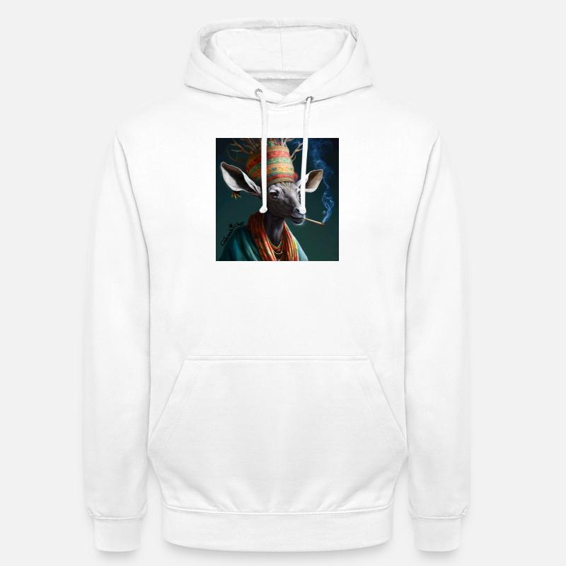 Cannabiche 01 avec - Sweat-shirt à capuche unisexe - blanc