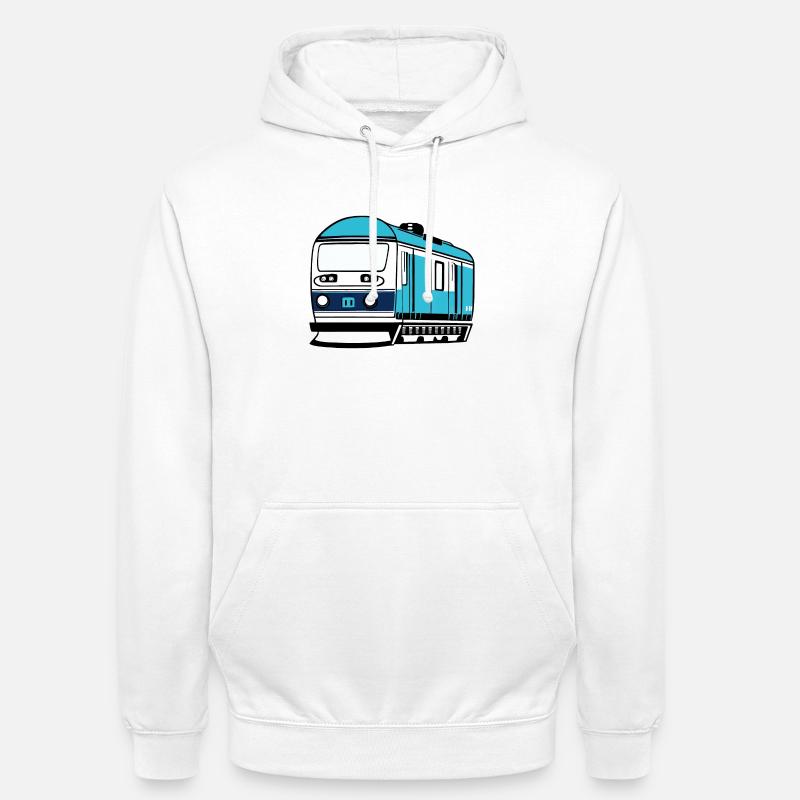Locomotive, train, chemin de fer - Sweat-shirt à capuche unisexe - blanc