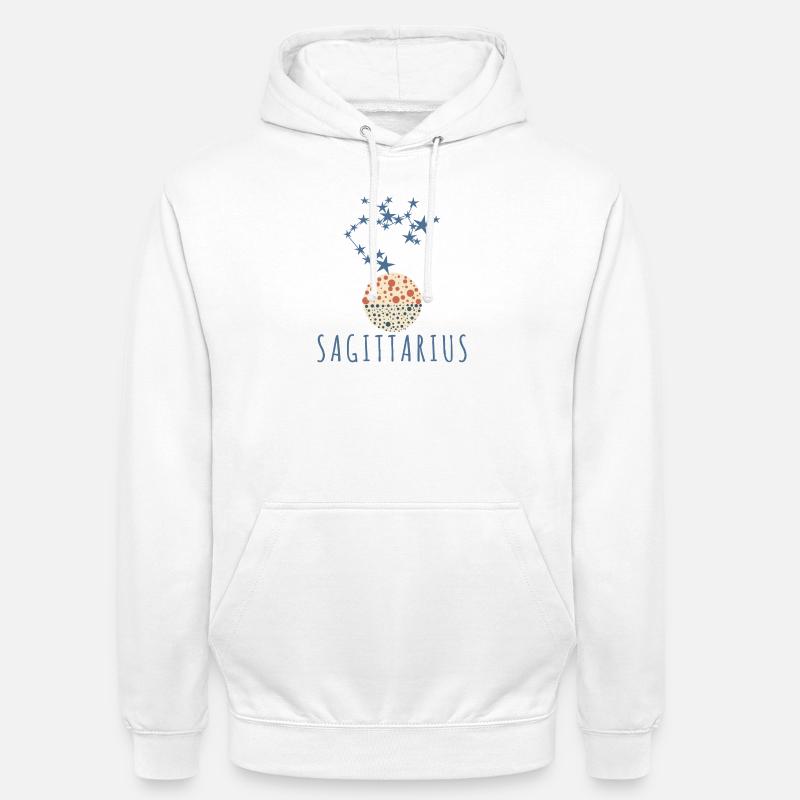 Das Sternbild Schütze - Unisex Hoodie - Weiß