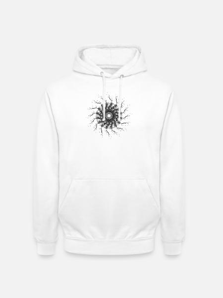 dotted shape gyroscopic polygon pinwheel 16er - Unisex Hoodie - white