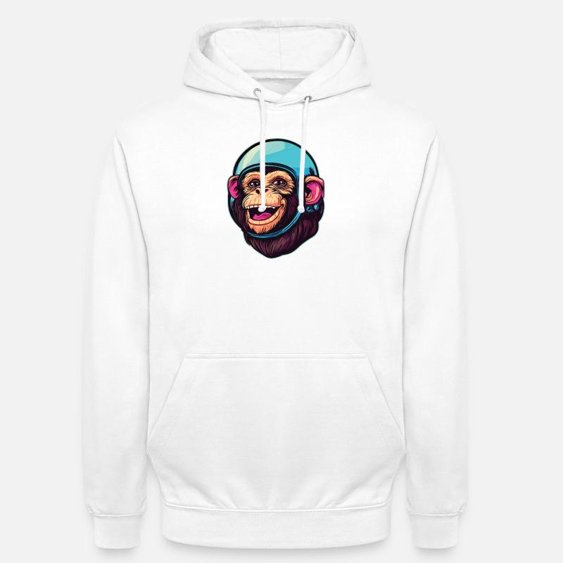 Weltraum-Affe - Unisex Hoodie - Weiß