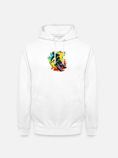 Motocross Farbexplosion - Unisex Hoodie - Weiß