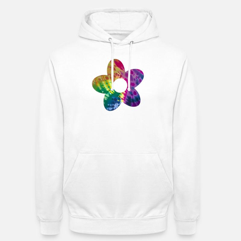 Fleur de Batik - Sweat-shirt à capuche unisexe - blanc