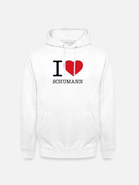 J’ADORE SCHUMANN - Sweat-shirt à capuche unisexe - blanc