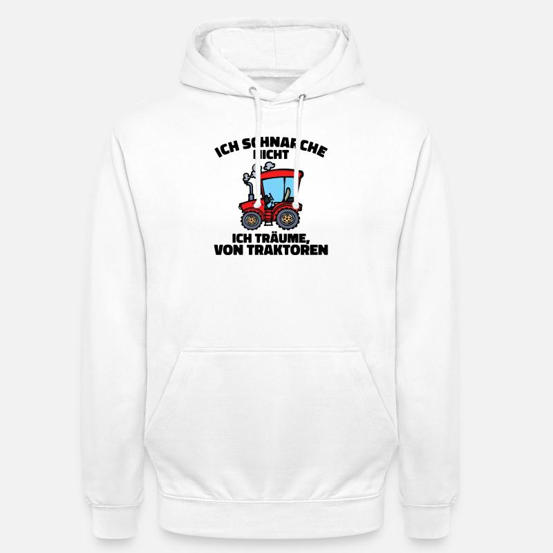 Traktor Statement Fahrzeug Ackerbau Biobauer - Unisex Hoodie - Weiß