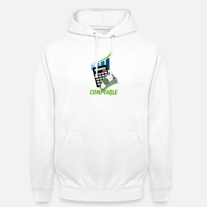 Comptable - Sweat-shirt à capuche unisexe - blanc
