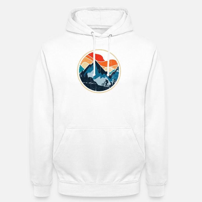 Badge de VTT Sunset Ridge - Sweat-shirt à capuche unisexe - blanc