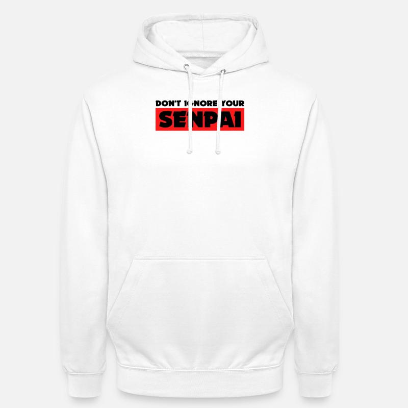 Anime Senpai Manga Déclaration Animation Mangastyle - Sweat-shirt à capuche unisexe - blanc