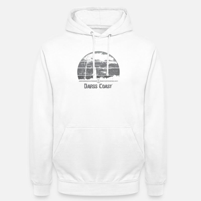 DarssCoast - Leuchtturm & Windflüchter - Unisex Hoodie - Weiß