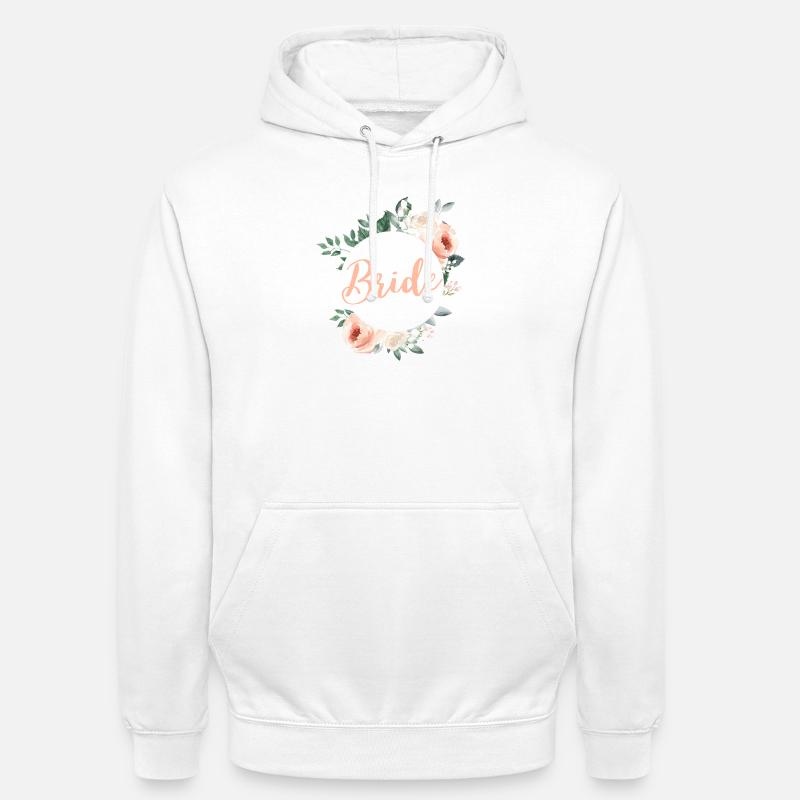 Équipe Bride! Couronne pastel verte, personnalisable - Sweat-shirt à capuche unisexe - blanc
