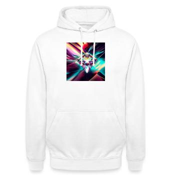 Diamant - Unisex Hoodie - Weiß - Vorne - AI Model Male 185 dark (185cm) & AI Model Female 172 dark (172cm)