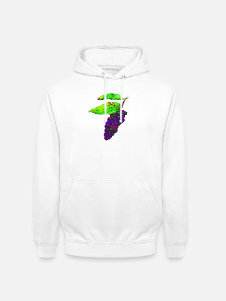Beeren, Blätter, küchenmotive - Unisex Hoodie - Weiß