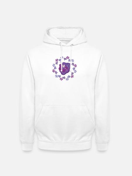 Fantasy Dancer with Lavender Flower - Unisex Hoodie - white