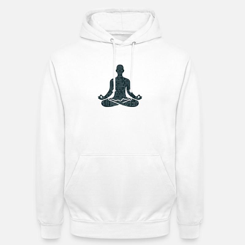 Pose méditative - Sweat-shirt à capuche unisexe - blanc