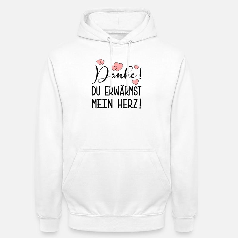 DANKE SPRÜCHE - DANKBARKEIT AUSDRÜCKEN - Unisex Hoodie - Weiß