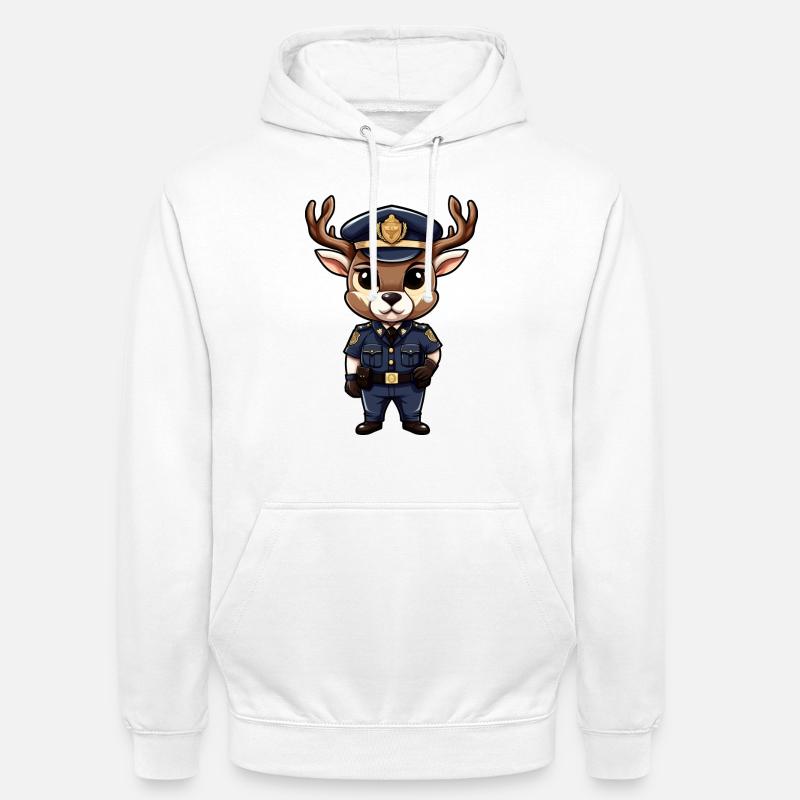 Polizei Hirsch - Unisex Hoodie - Weiß