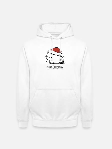Christmas Cat - Winter Tenderness - Unisex Hoodie - white