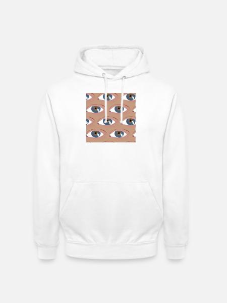 Les yeux alignés - Sweat-shirt à capuche unisexe - blanc