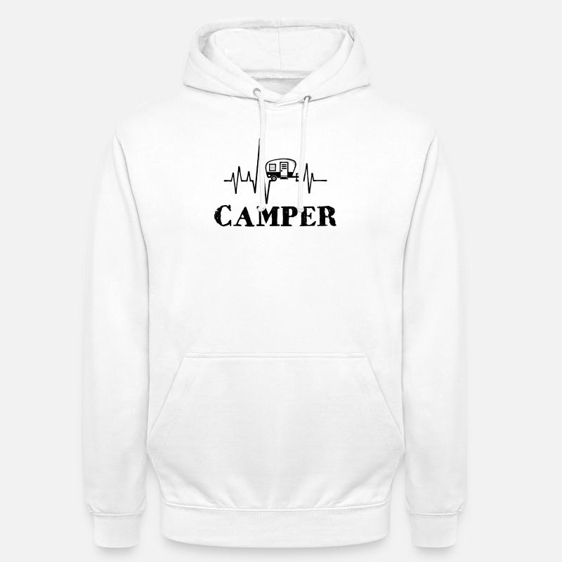 Camper Camping Dire Caravane Vacances Relax - Sweat-shirt à capuche unisexe - blanc