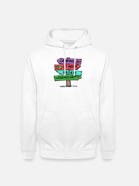 Campingplatz Camping Wanderer Wohnmobil Statement - Unisex Hoodie - Weiß