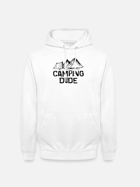Zelten Statement Camping Wanderer Berge Camper - Unisex Hoodie - Weiß