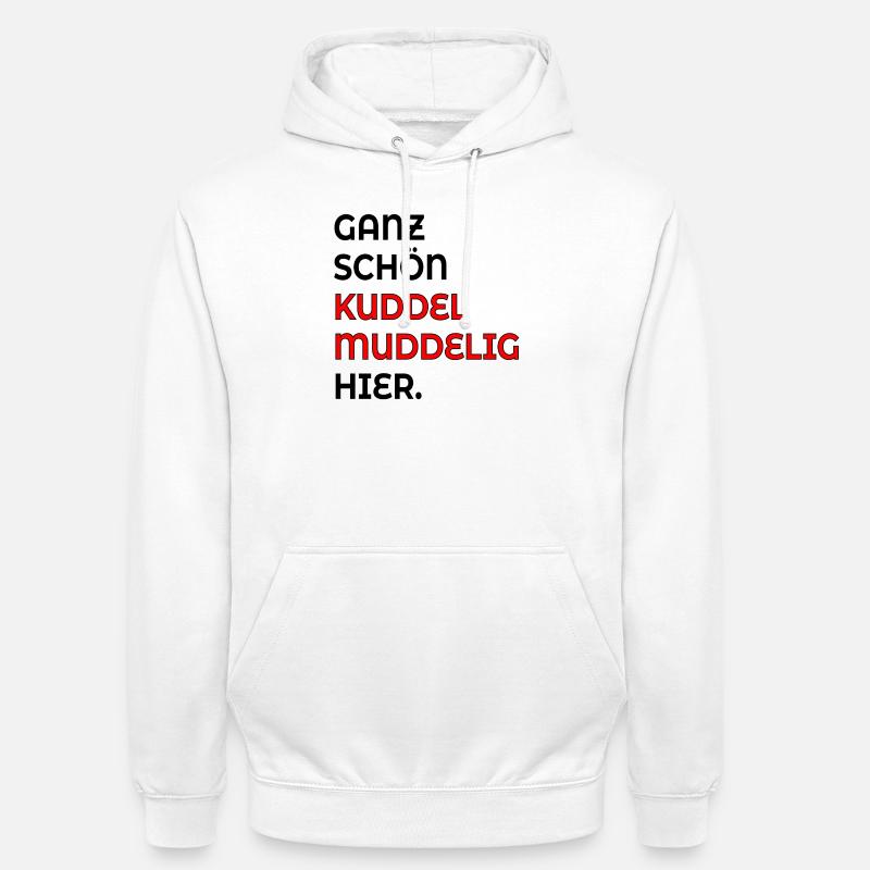 KUDDELMUDDELIG PLATTDEUTSCH SPRÜCHE - Unisex Hoodie - Weiß