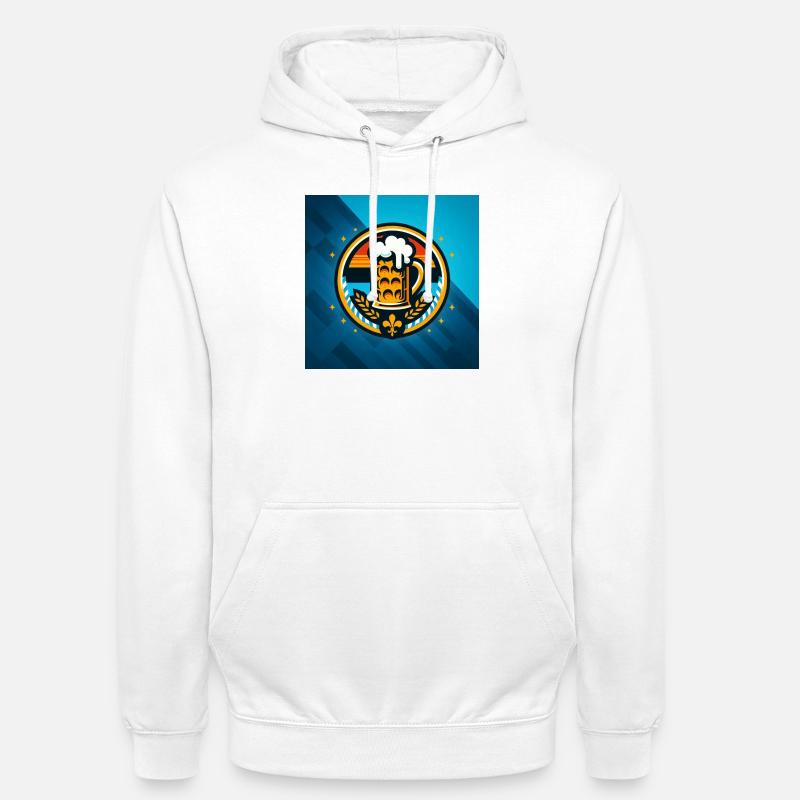 Logo de la bière 4 - Sweat-shirt à capuche unisexe - blanc