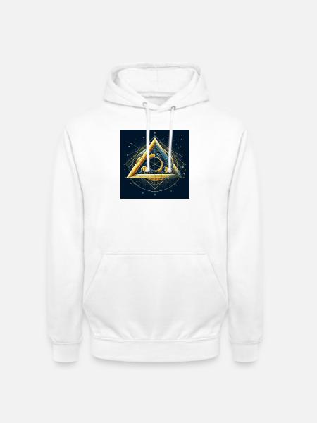 Triangle in the golden ratio - Unisex Hoodie - white