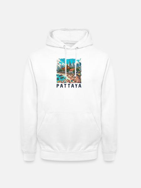 Pattaya Thailand beach design - Unisex Hoodie - white