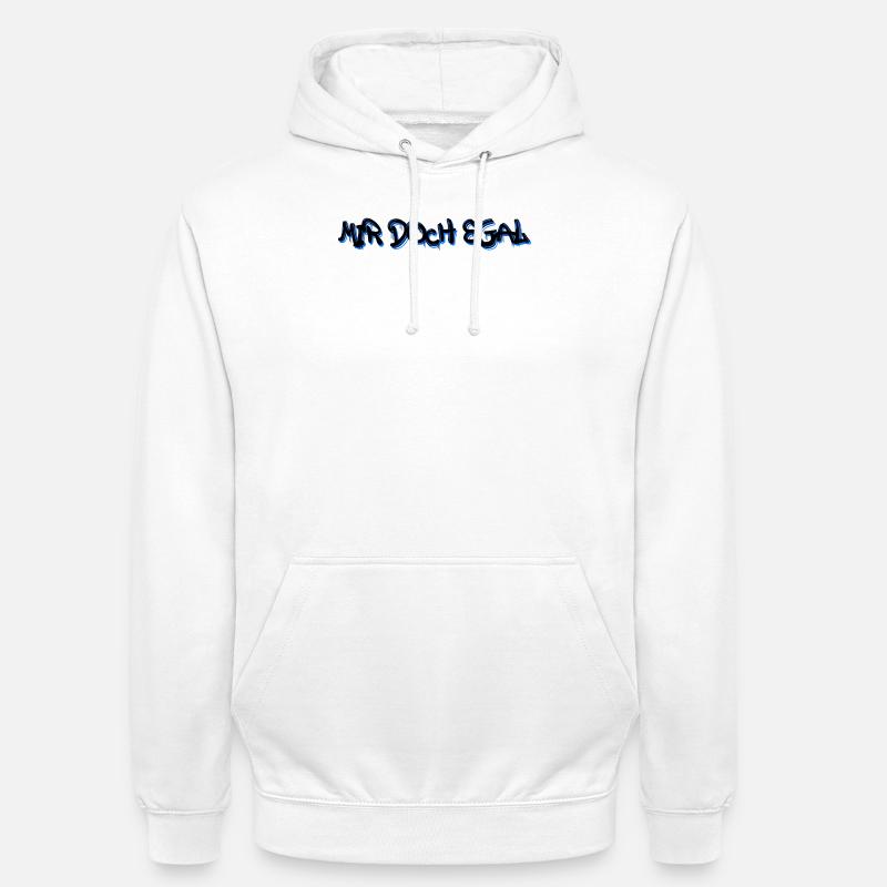 Je m’en fous Statement Attitude Chill - Sweat-shirt à capuche unisexe - blanc