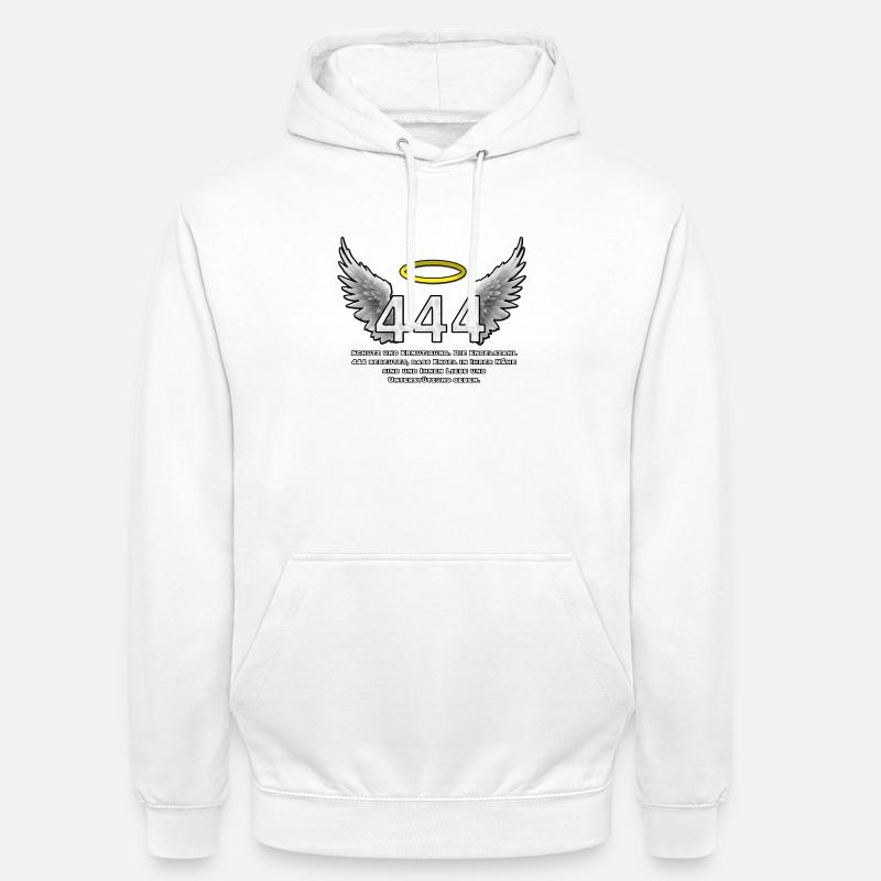 Angel Numéro 444 Éclat Ailé - Sweat-shirt à capuche unisexe - blanc