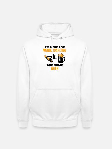 Surf, Wakeboard, Kitesurfer, Surf de déclaration - Sweat-shirt à capuche unisexe - blanc