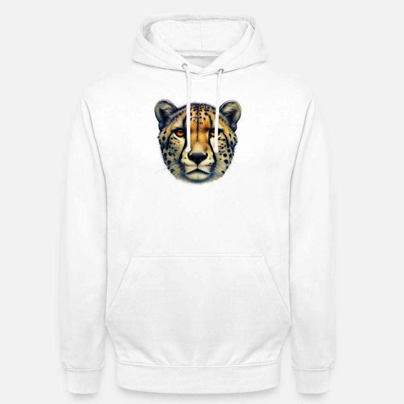 Guépard - Sweat-shirt à capuche unisexe - blanc