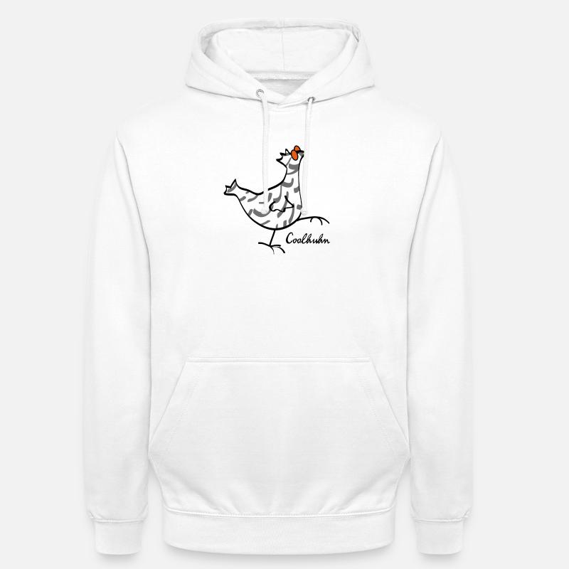RIKELS Cool-Huhn - Unisex Hoodie - Weiß
